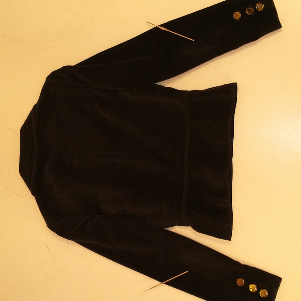 Vintage Designer Black Jacket Louis Feraud Paris Tailored Velvet Fitted Short - Picture 16 of 16